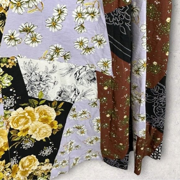 Anthropologie Maeve Floral Maxi Dress Bohemian Patchwork Size XS Petite Boho - Picture 8 of 12